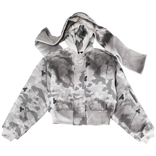 CN32 SCARF DIRTY WHITE CAMO BOMBER