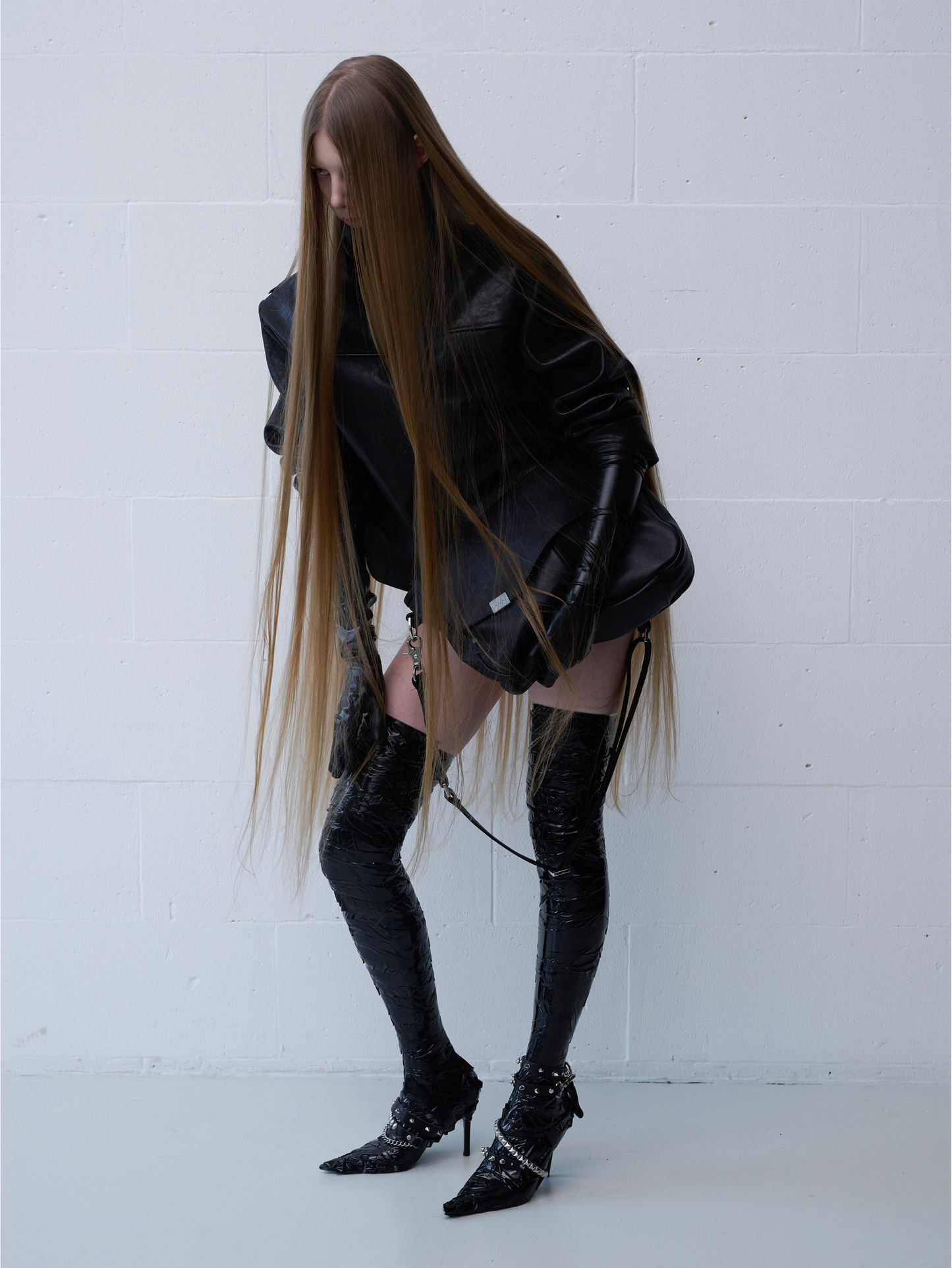 «++» Black Leather Bag