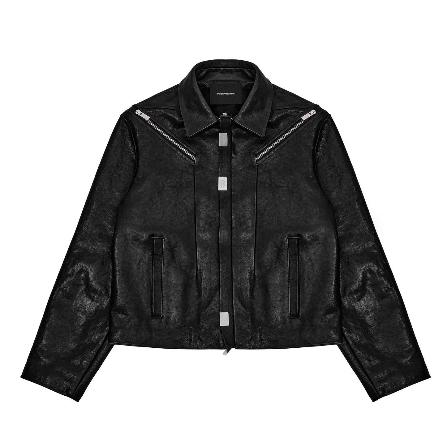 «++» Black Leather Jacket