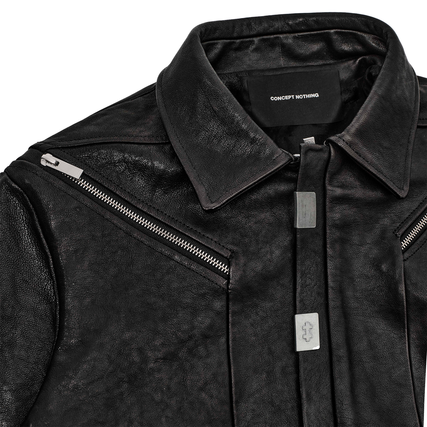 «++» Black Leather Jacket