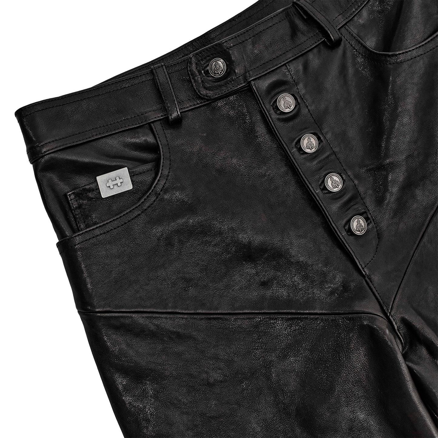 «++» Black Leather Pants