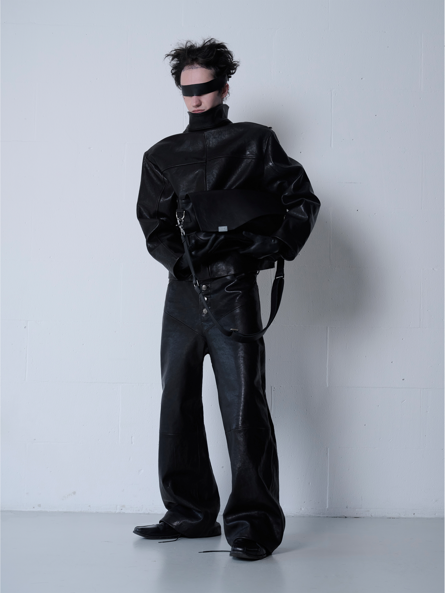 «++» Black Leather Pants