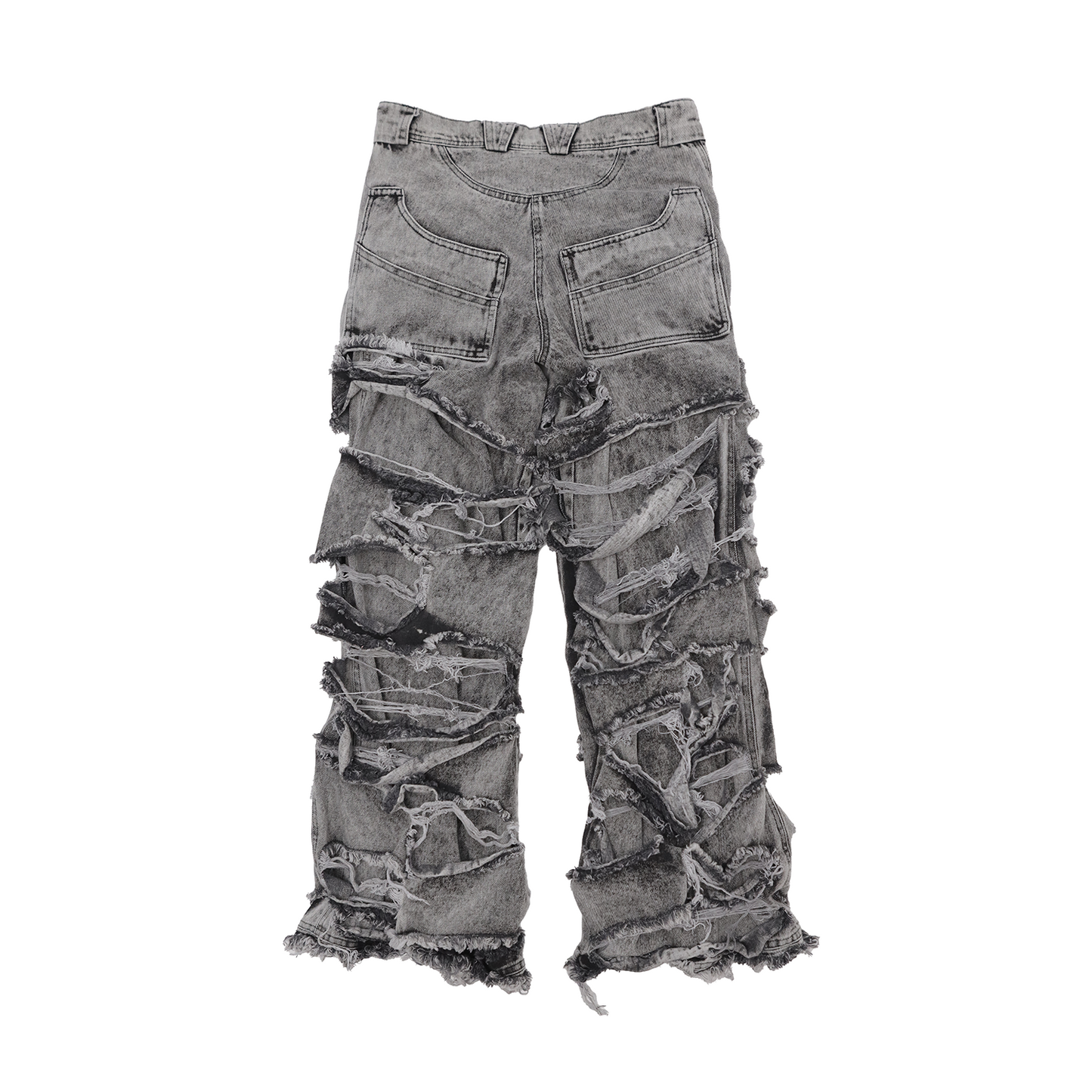 ASPHALT DISTRESSED DOUBLE LAYERED PANTS