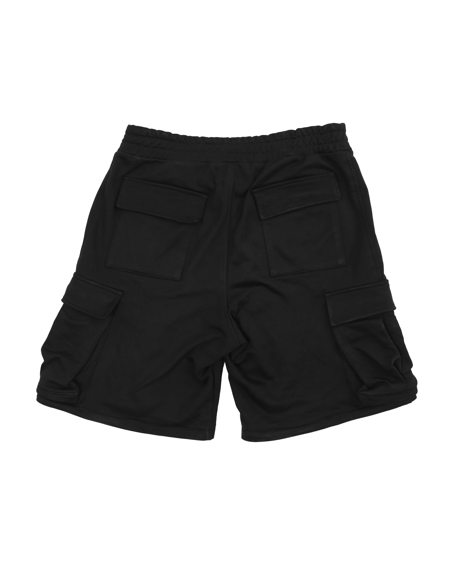 16 POCKETS BLACK CARGO SHORTS-SWEATPANTS