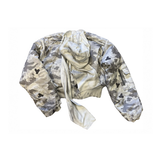 CN32 SCARF DIRTY WHITE CAMO BOMBER